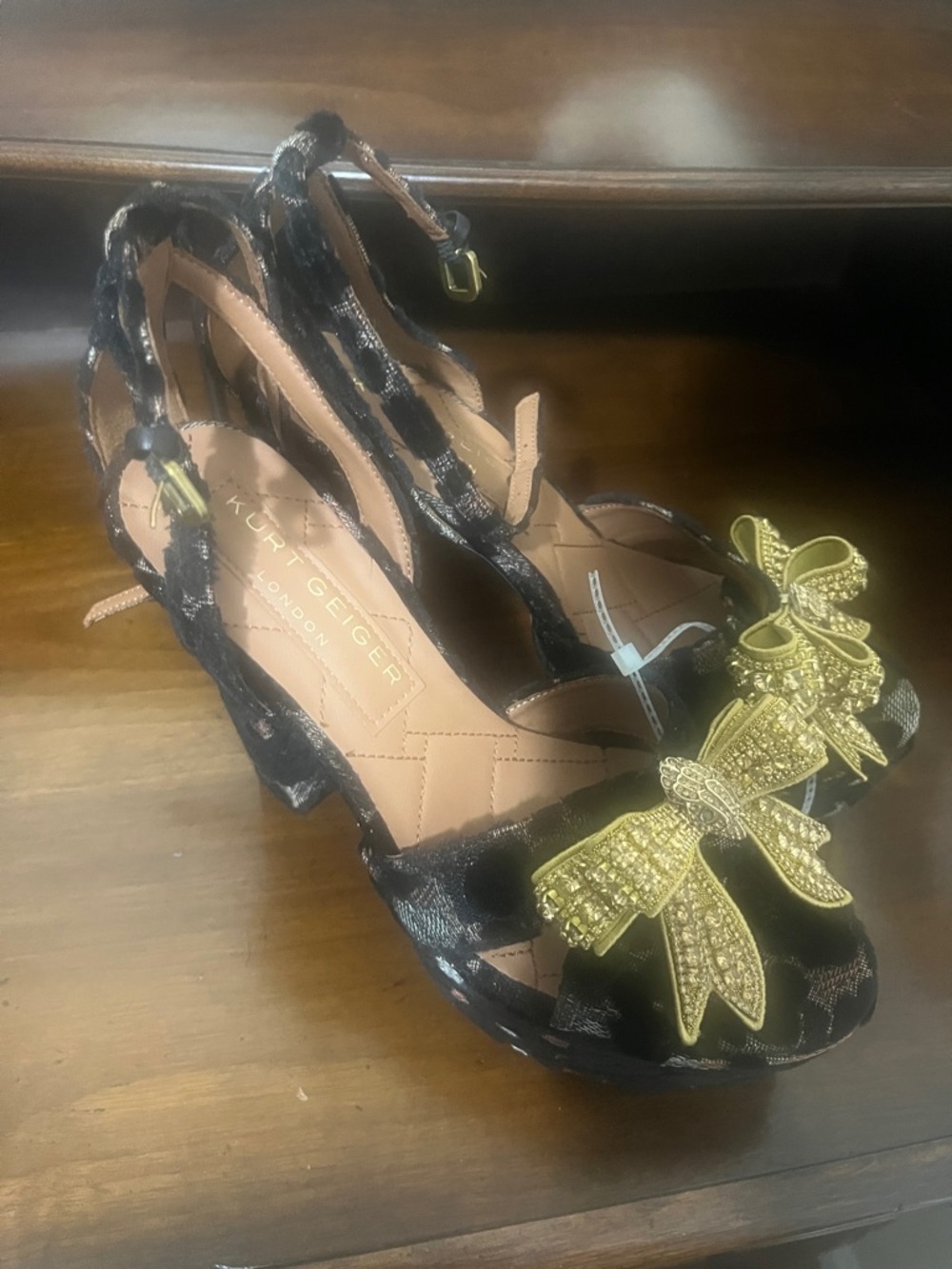 Kurt Geiger London Kensington Bow Platform Sandals BNWOB - Picture 2 of 12